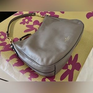 Kate Spade Mulberry Gray Pebble Leather Shoulder Bag